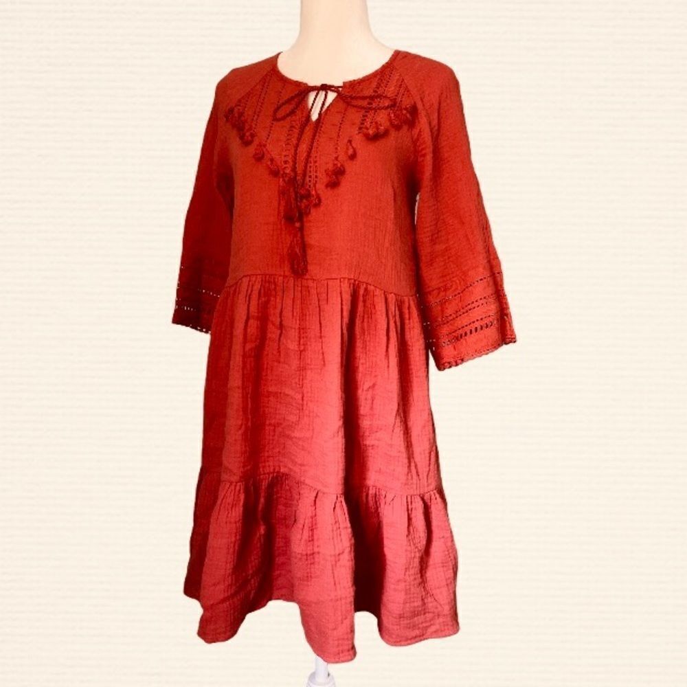 NWT Anthropologie Angelica Tasseled Tunic Dress - Picture 6 of 7